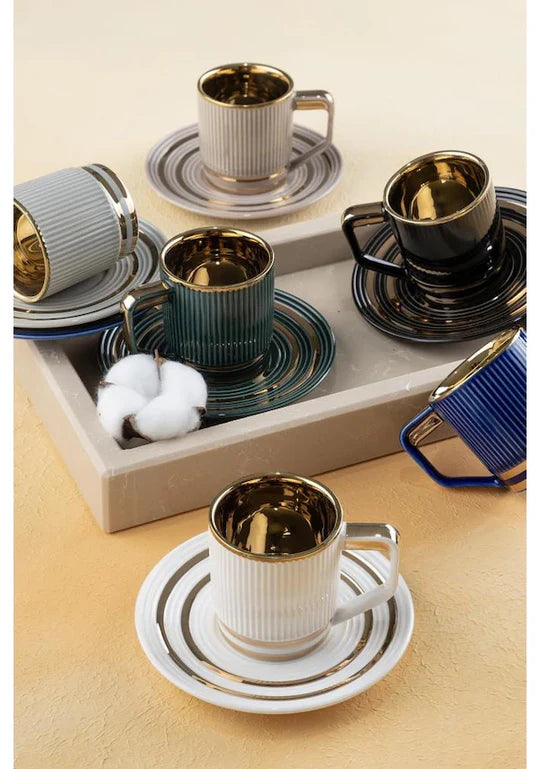 Julia Mokkatassen Set 12 Teilig für 6 Personen