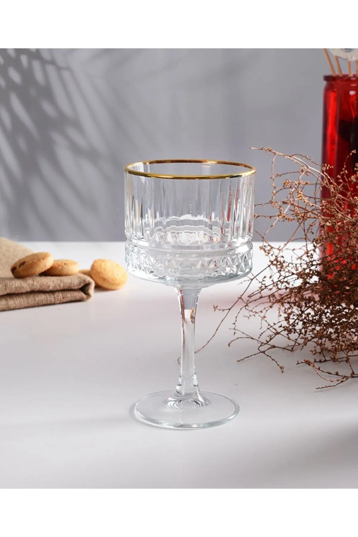 Pasabahce - Elysia Golden Touch 4er Cocktailglas mit Fuß 500 ml