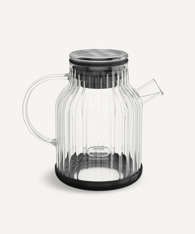 Stripe Karaffe / Teekanne aus Glas 1.5L Schwarz