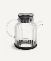 Stripe Karaffe / Teekanne aus Glas 1.5L Schwarz