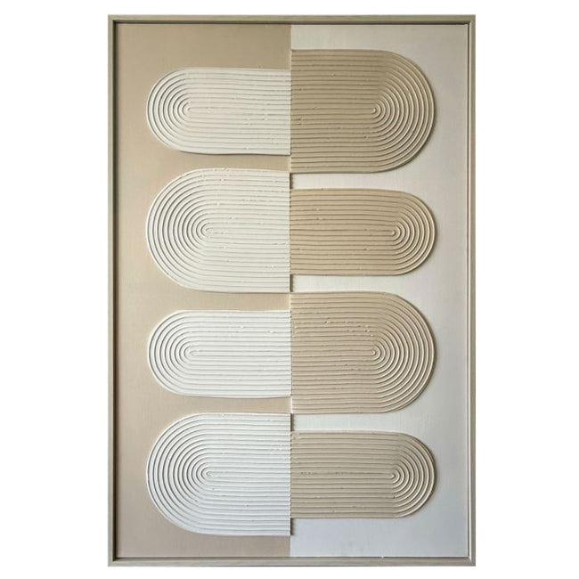 XL Wanddekoration 80X120 CM Weiß-Beige