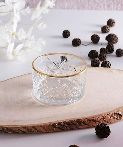 Pasabahce Timeless Golden Touch 4er Snackschale 255 ml
