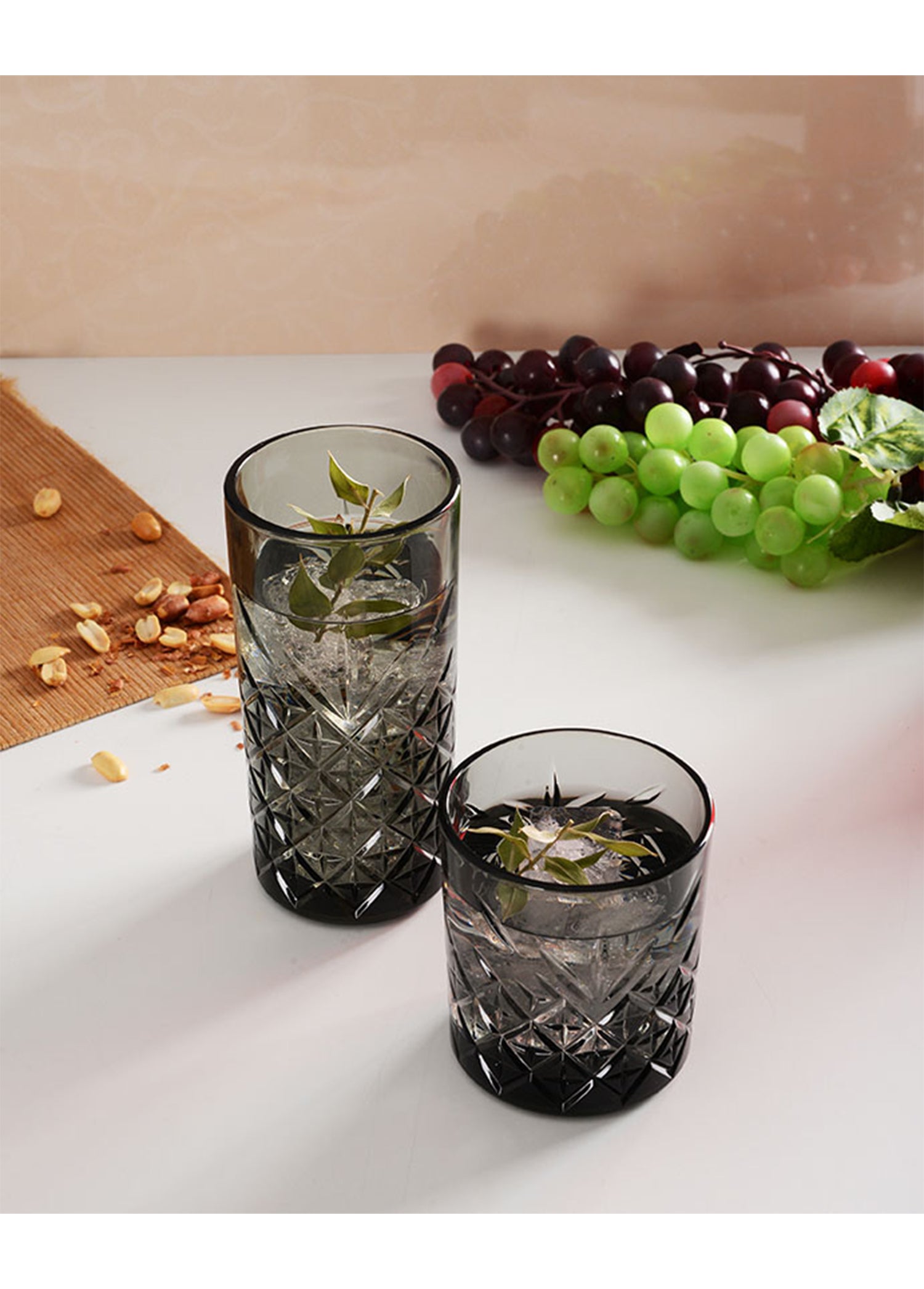 Pasabahce - Timeless Grau 4er Trinkglas 345 ml