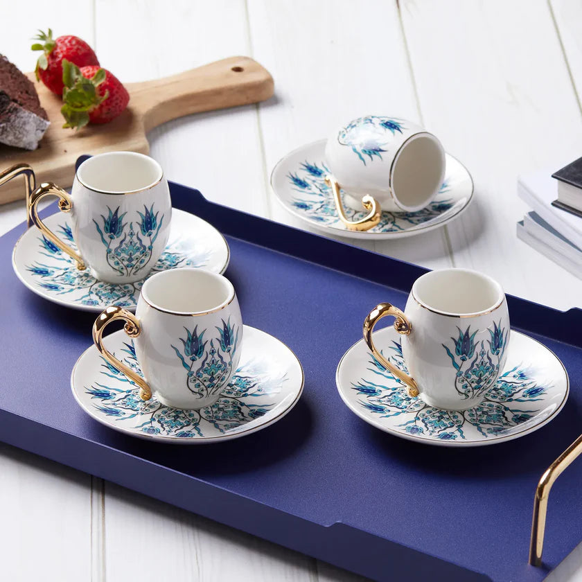 Karaca Iznik Kaffeeservice für 6 Personen, 80 ml
