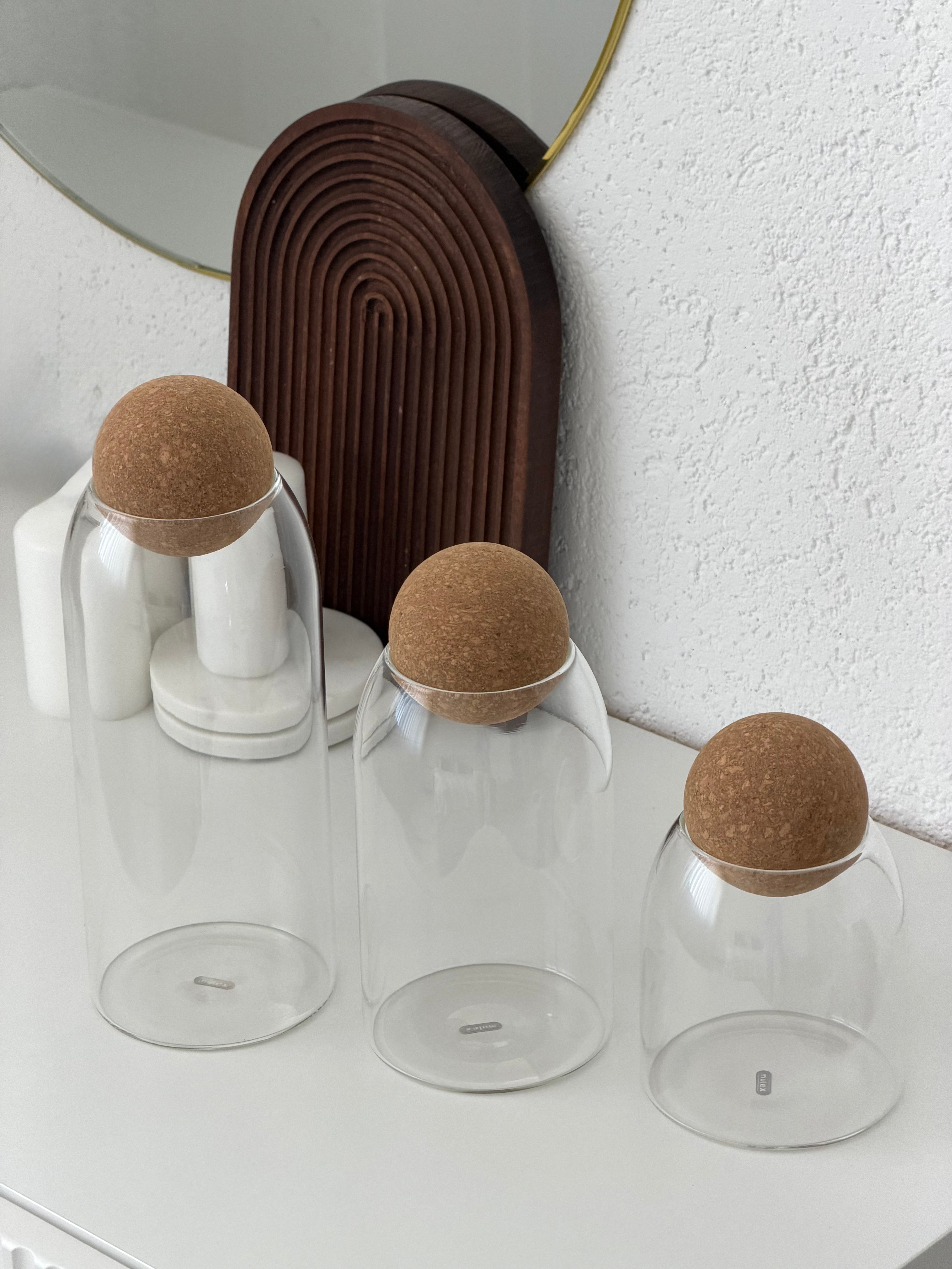 Cork Vorratsglas Set mit Deckel 3-Teilig