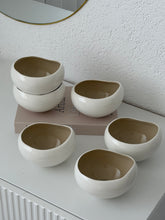 Barles Snackschalen 6er Set Weiß Beige