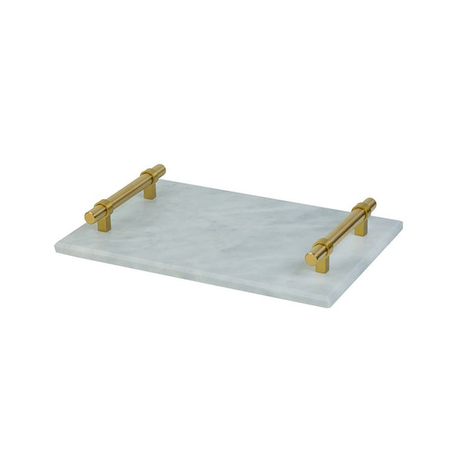 Fugurato Marmor Weiß Gold Präsentierbrett 30x20 cm