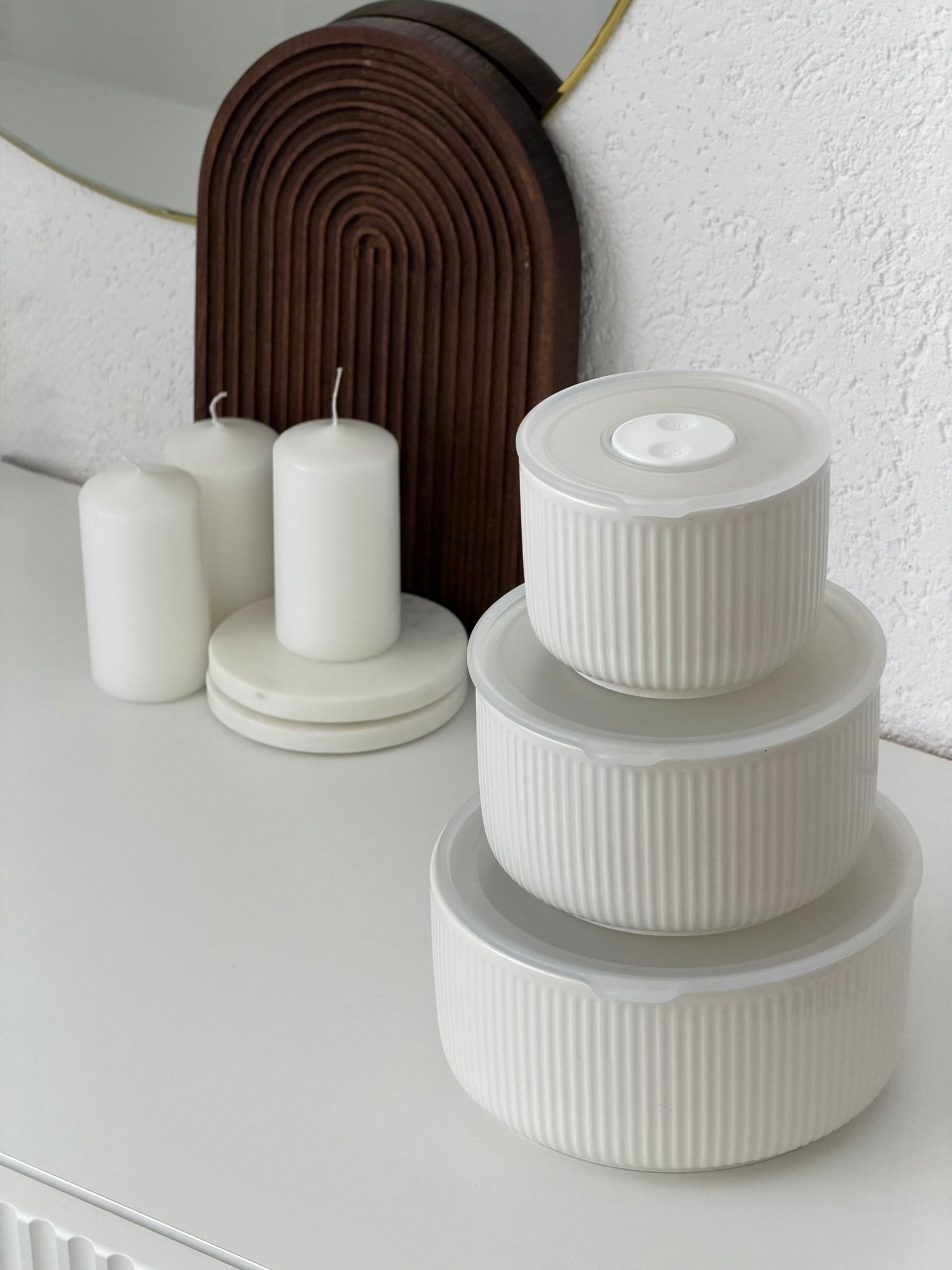 Acar - Pure Carmen 3-er Vorratsbehälter Weiß