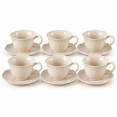 Florange Kaffeetassen Set Beige 12-Teilig