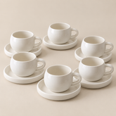 Lissa Bonna Weiß Kaffeetassen Set 12-Teilig