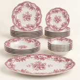 Fleury Vintage Geschirr Set Rot