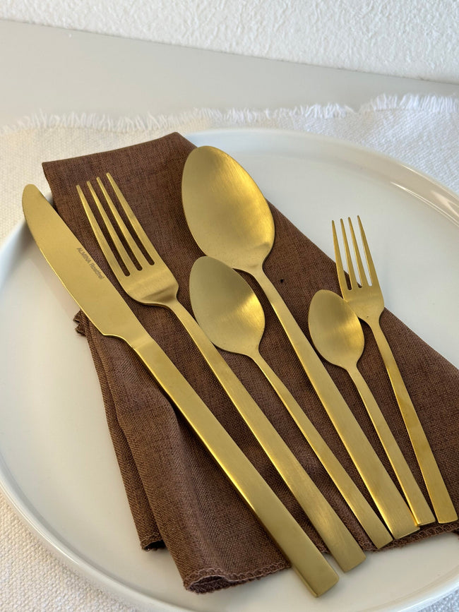 Mia Besteck Set Gold 36 Teilig für 6 Personen