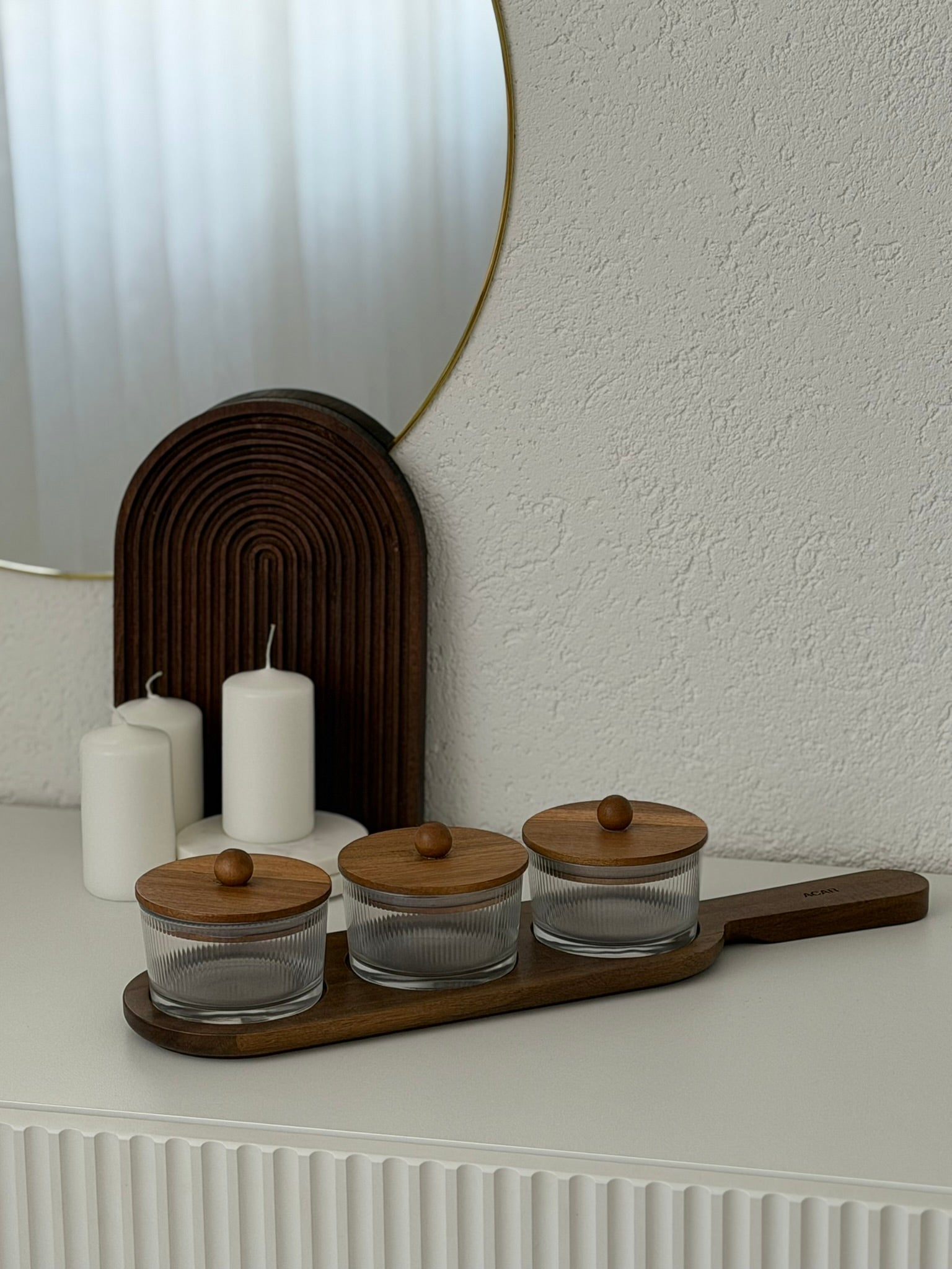 Gemmy Snackbehälter Set aus Akazienholz