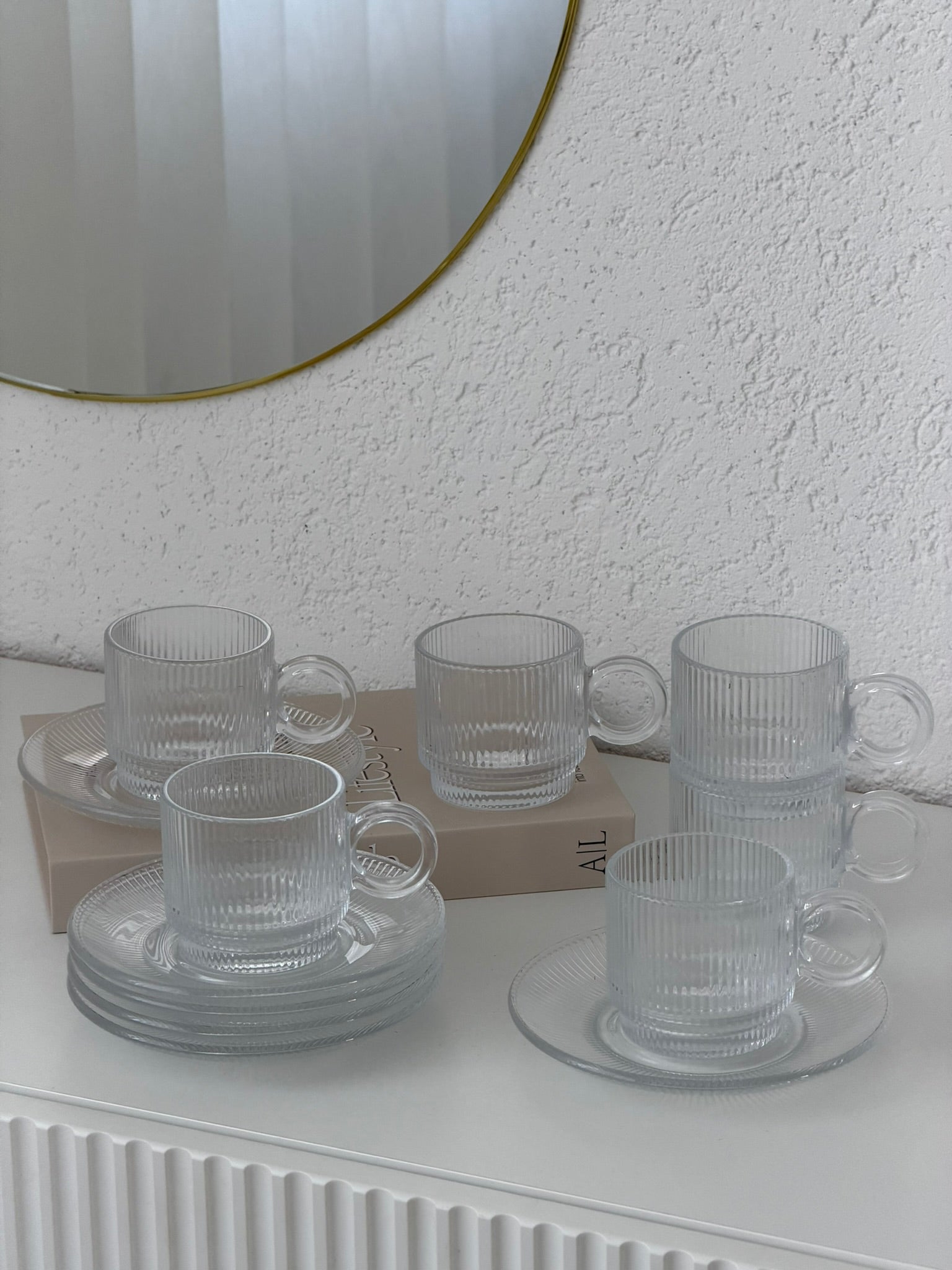 Riffel Glas Kaffeetassen Set 230ml