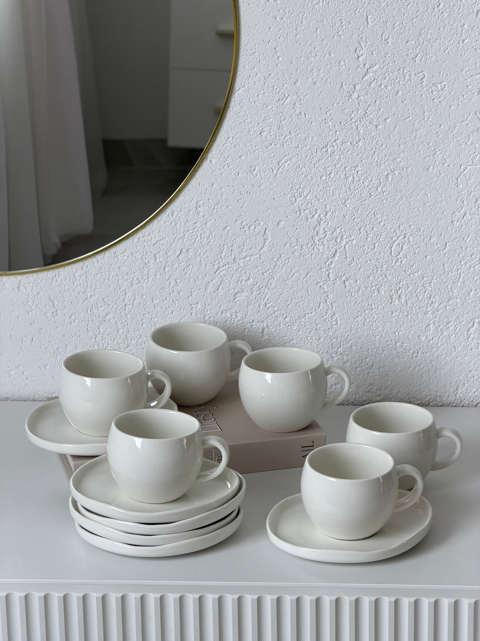 Planet Weiß Kaffeetassen Set 12 Teilig