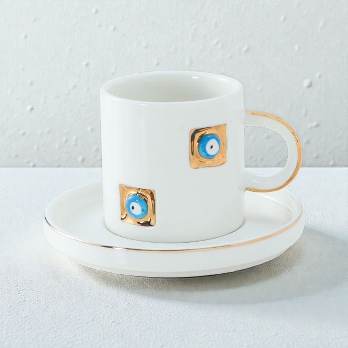 Yadigar Espresso Set Weiß Gold 12-Teilig