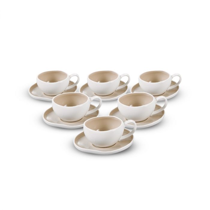 Barles Espresso Set Weiß Beige 125ml