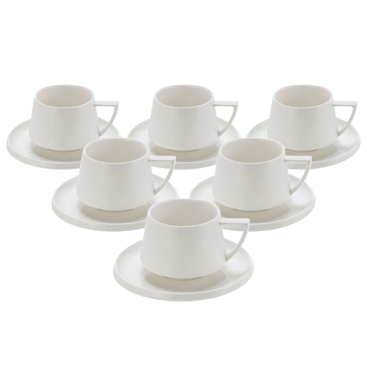 Bellon Kaffeetassen Set Weiß 12-Teilig
