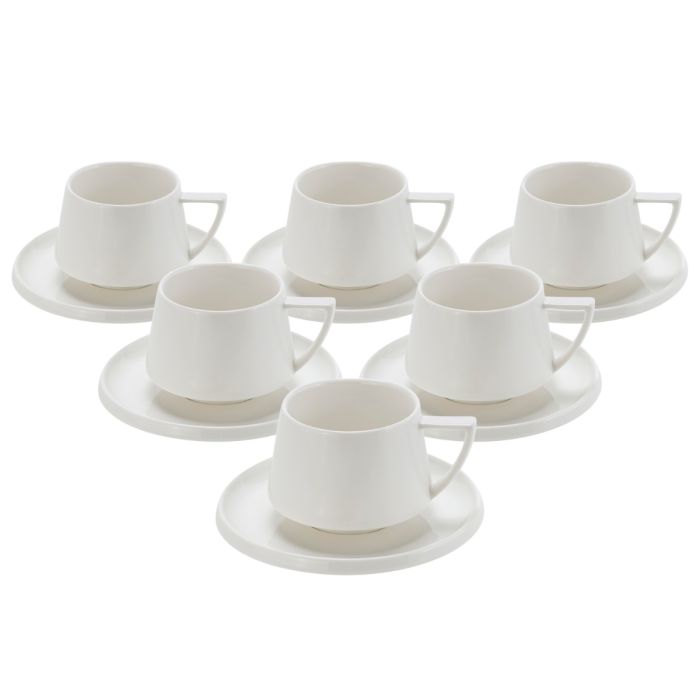 Bellon Mokkatassen Set Weiß 12-Teilig