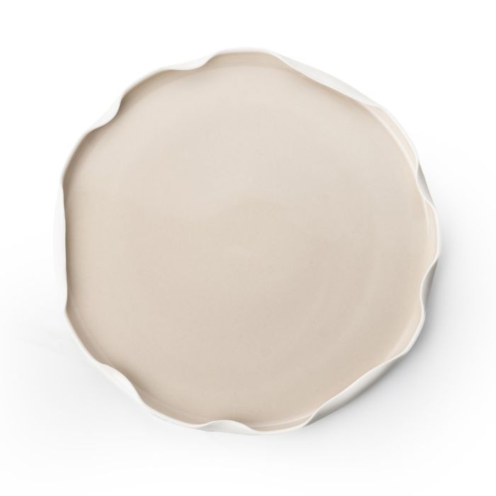 Nice Weiß Beige Geschirrset 25 teilig für 6 Personen