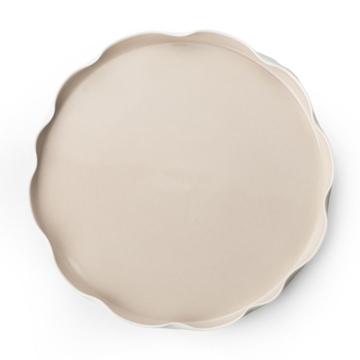 Nice Weiß Beige Geschirrset 25 teilig für 6 Personen