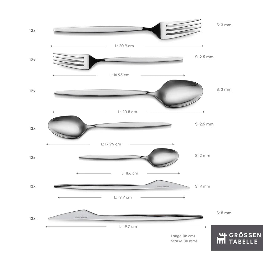 Karaca Thor Elegance Besteckset , 84 teilig, 12 Personen