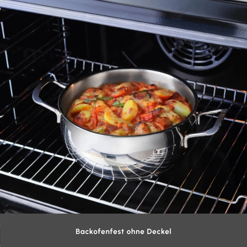 Karaca Induktions Stahl Kochgeschirr Set mit Vorratsbehälter