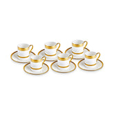 Karaca Royal Charlotte Kaffeetassenset für 6 Personen