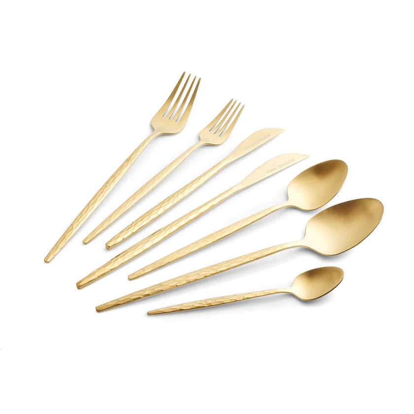 Karaca Callisto Besteckset für 12 Personen, 84-teilig, Gold