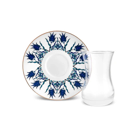 Karaca Iznik 12-teiliges Türkisches Teeset für 6 Personen
