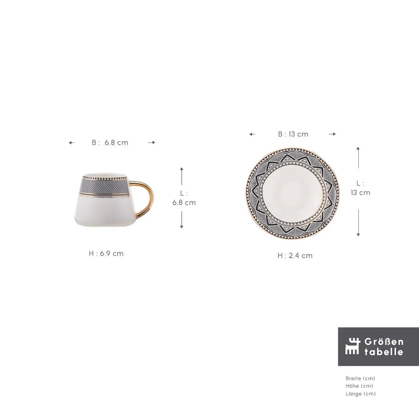 Karaca Globe Kaffeeservice für 6 Personen