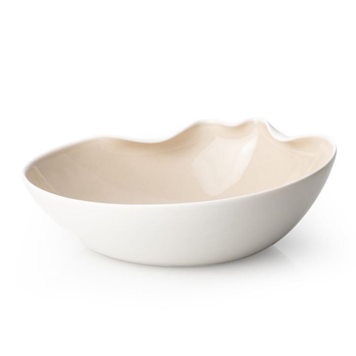 Miramas Weiß Beige Geschirrset 25 teilig für 6 Personen