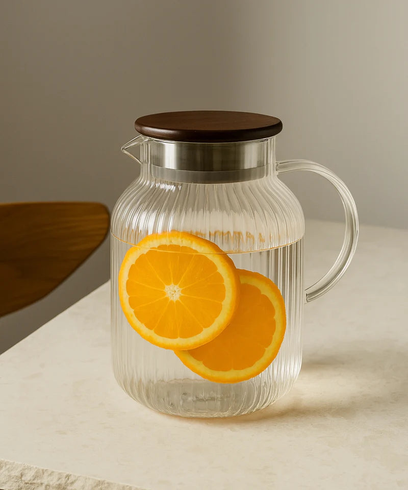 Relief Glaskaraffe 1800 ml