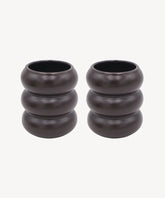 Wave Matt Mocha Keramiktasse 2er Set - 400 ml