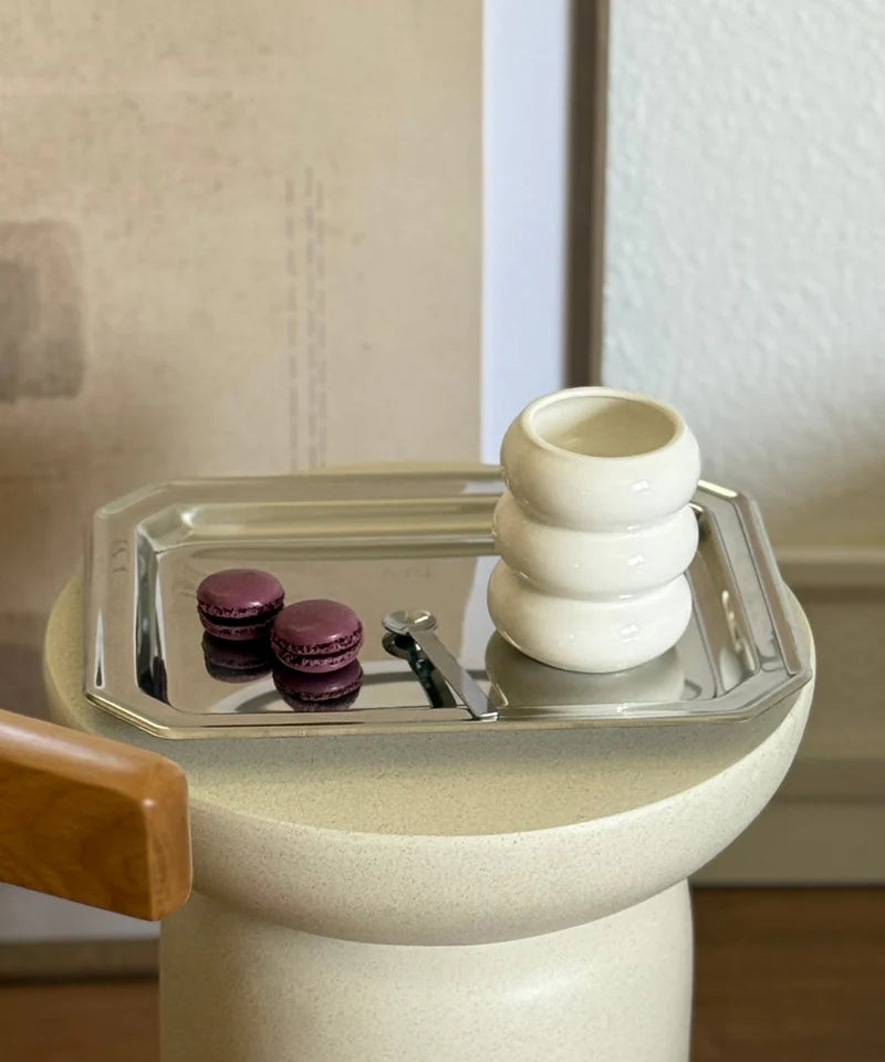 Wave Weiß Keramiktasse 2er Set - 400 ml