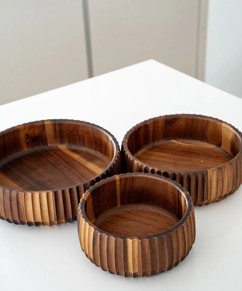 Akazie Stripe L Bowl – Ø22 cm