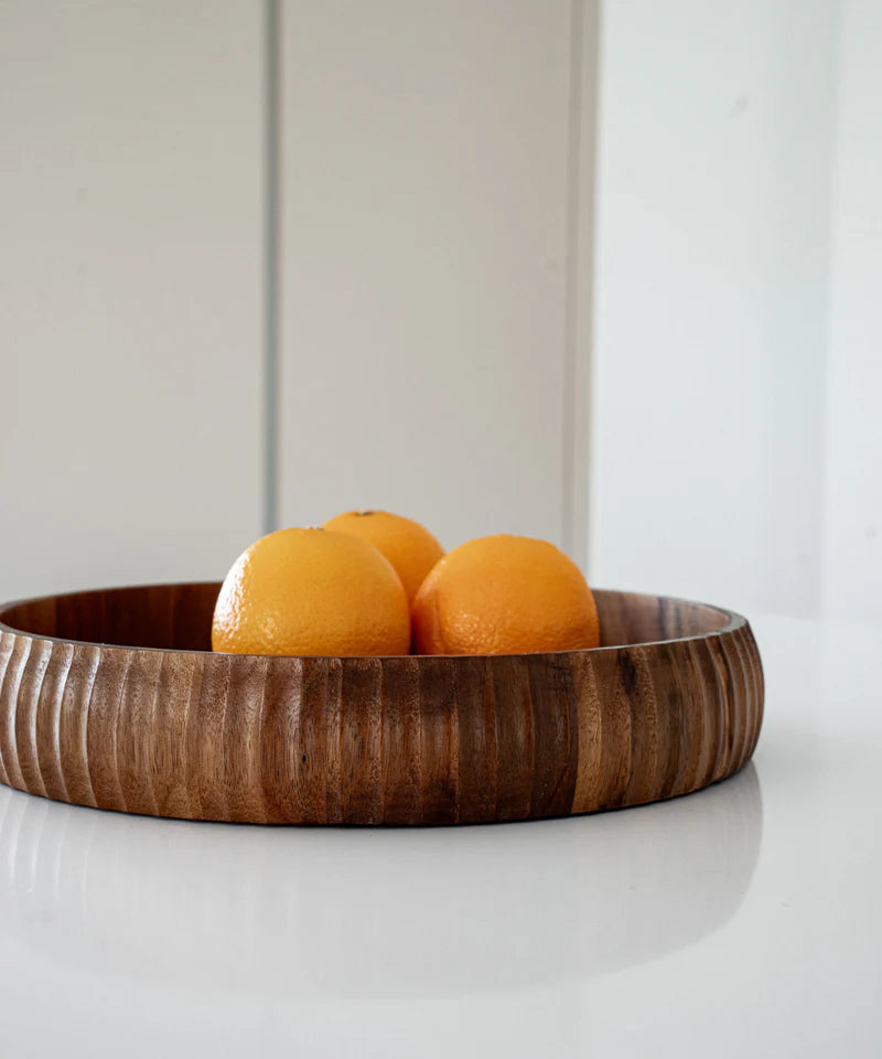 Akazie Stripe Tray Ø30 cm