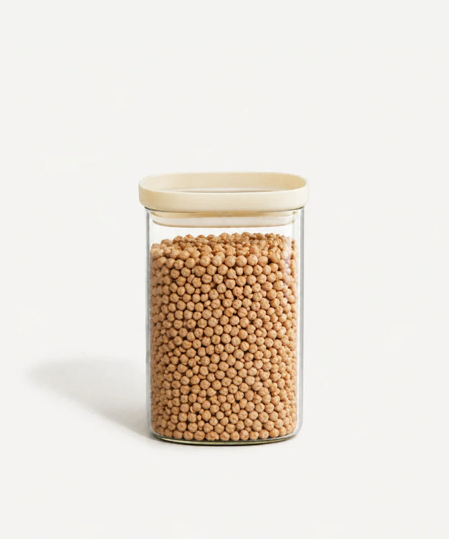 Vorratsglas Beige Kare 1000 ml