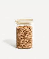 Vorratsglas Beige Kare 1000 ml
