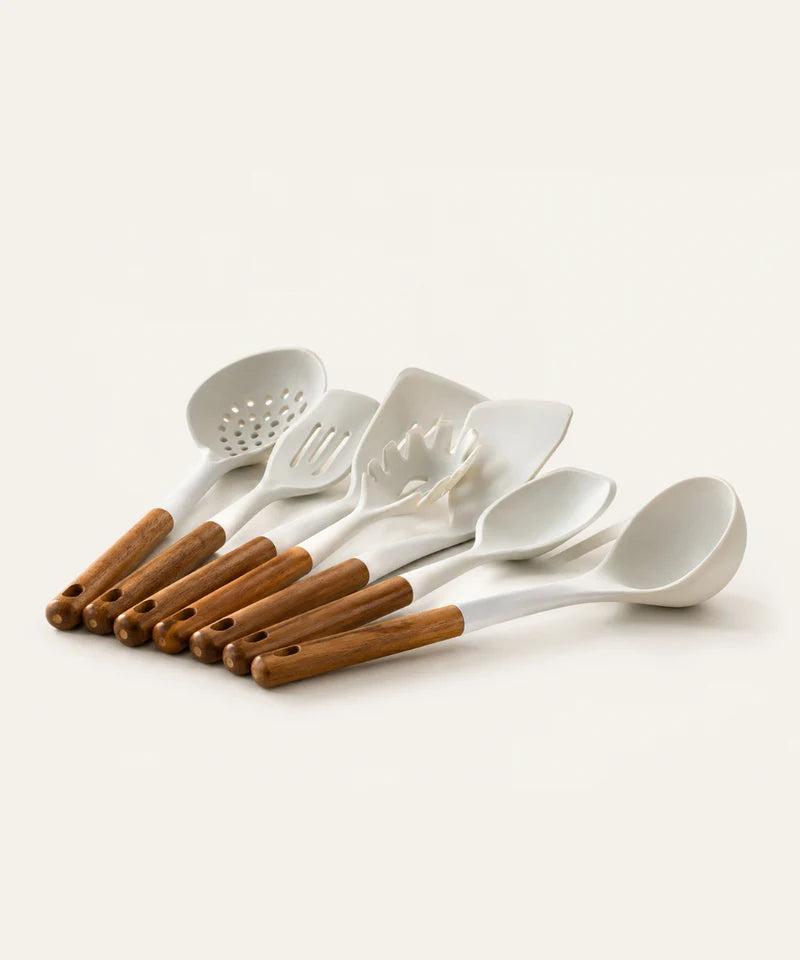 Akazie Küchenutensilien Set 8 Tlg