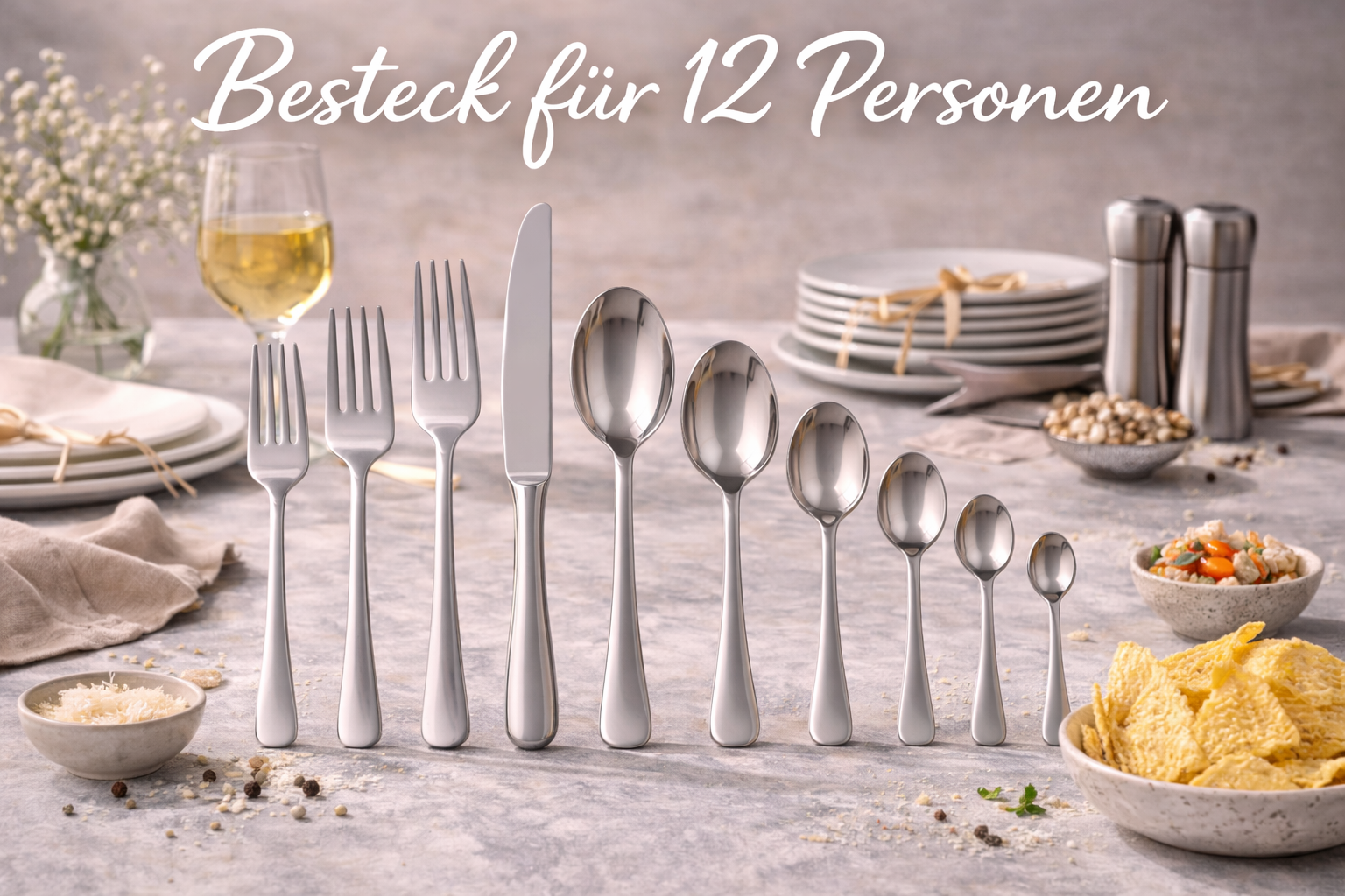 Besteck für 12 Personen