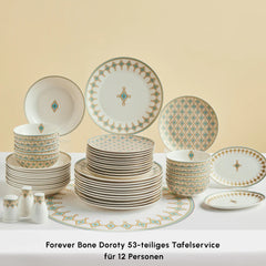 Karca Forever Bone Dorothy, 53-teiliges Tafelservice für 12 Personen