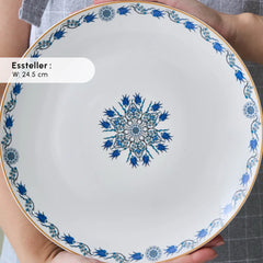 Karaca Bone China İznik 26-teiliges Servierset für 6 Personen, Mehrfarbig