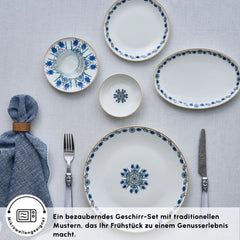 Karaca Bone China İznik 26-teiliges Servierset für 6 Personen, Mehrfarbig