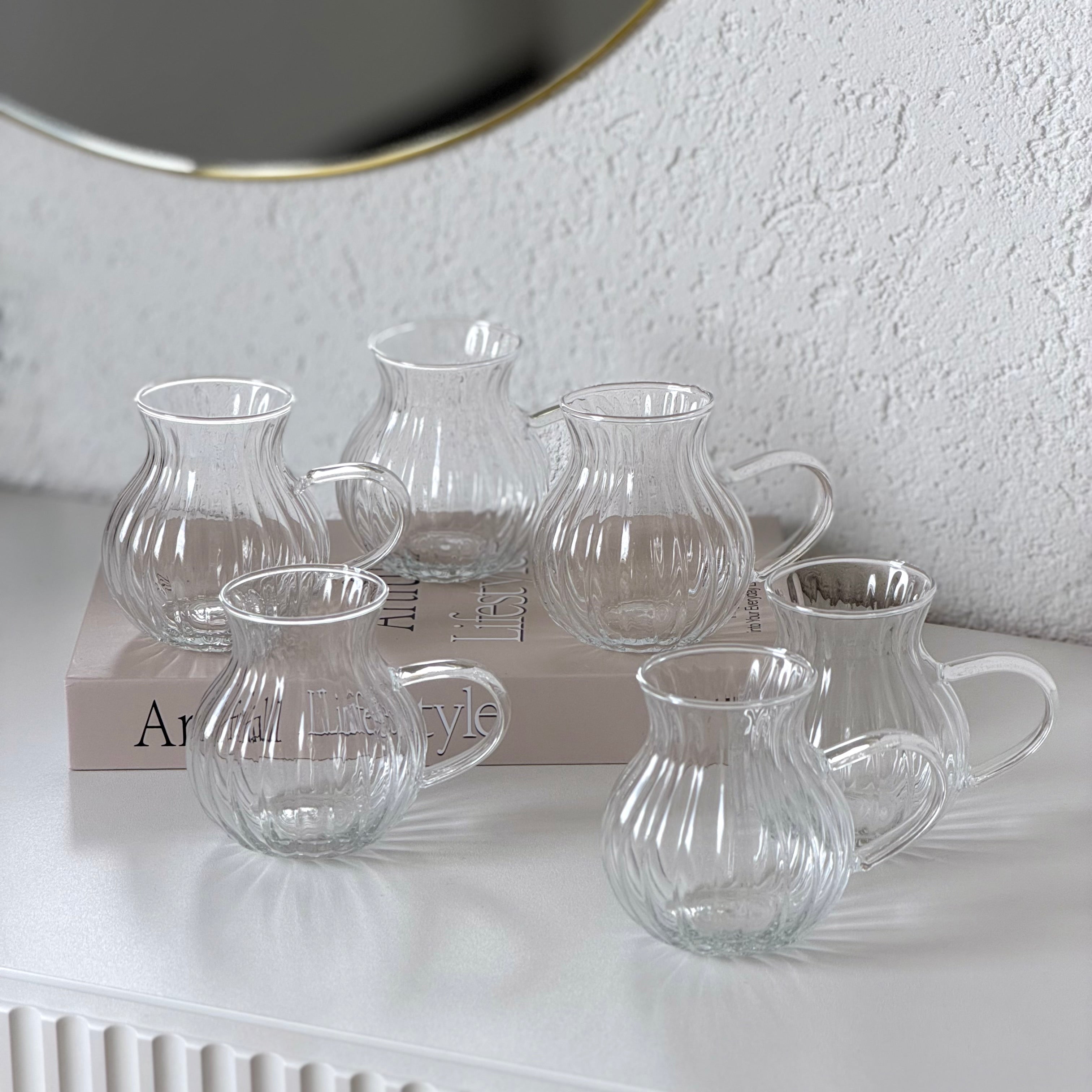Luana La Manila 6-er Teeglas mit Henkel
