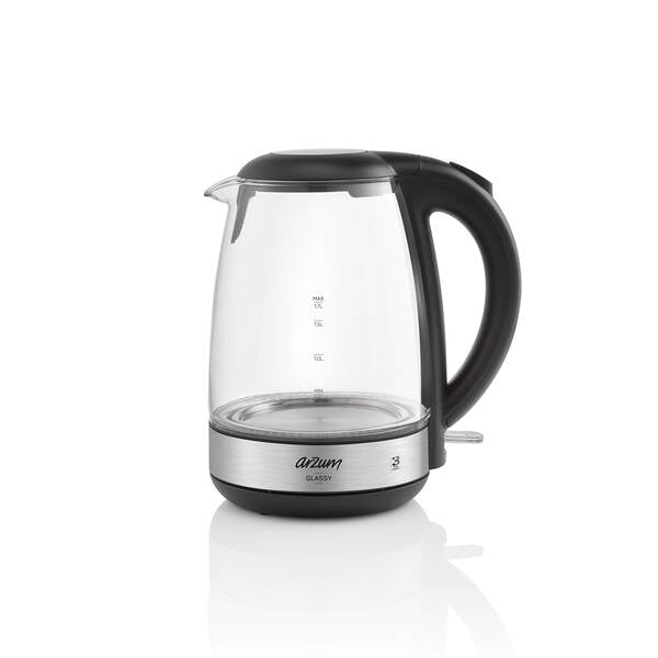 Arzum Glassy Wasserkocher 2200W 1.7 L mit LED Beleuchtung