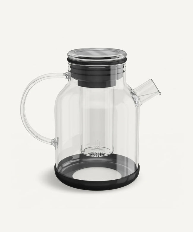 Teekanne / Karaffe aus Glas 1.5L Schwarz
