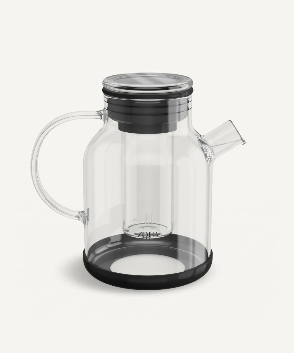 Teekanne / Karaffe aus Glas 1.5L Schwarz