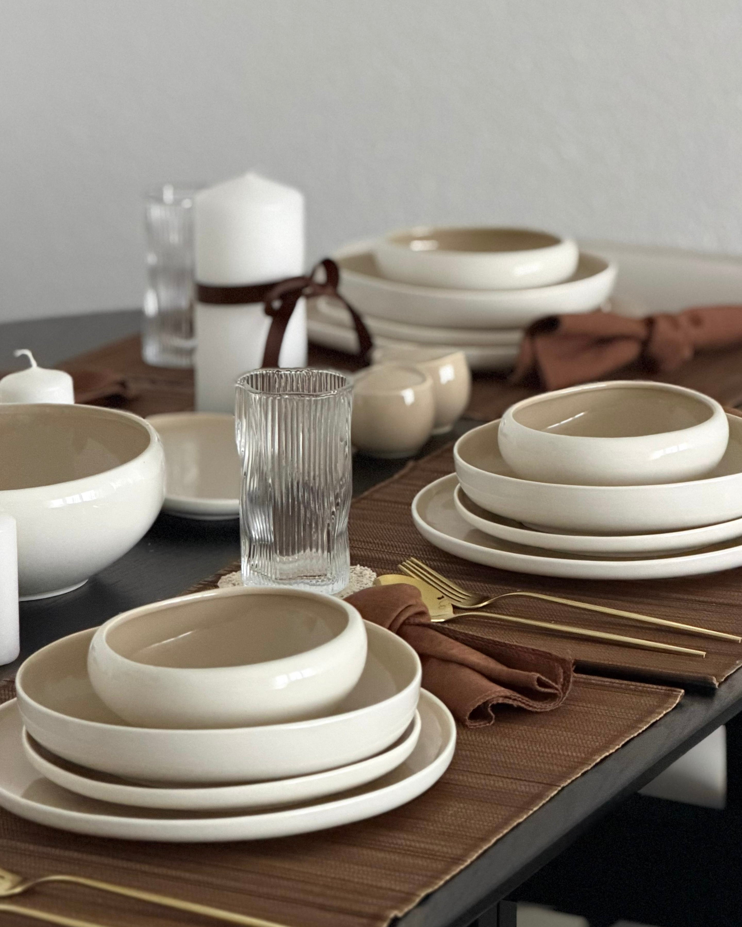 Planet Beige Geschirrset 29 Teilig für 6 Personen