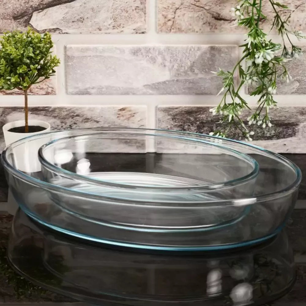 Pasabahce Borcam 2er Auflaufform Oval 3200 ml + 1550 ml